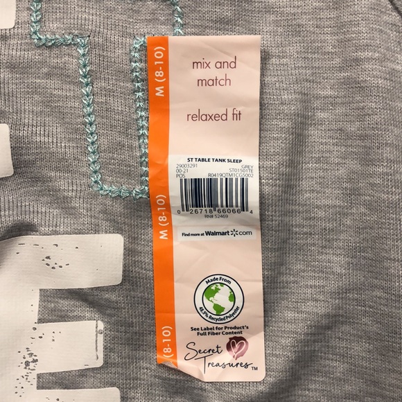 Sleep Treasures “Let Me Sleep” Table Tank Sleep Top/ Size: M (8-10)/ NWT - Picture 4 of 8